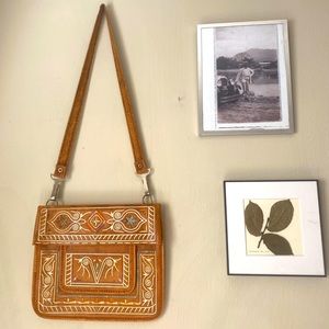 Vintage thin satchel bag from Switzerland